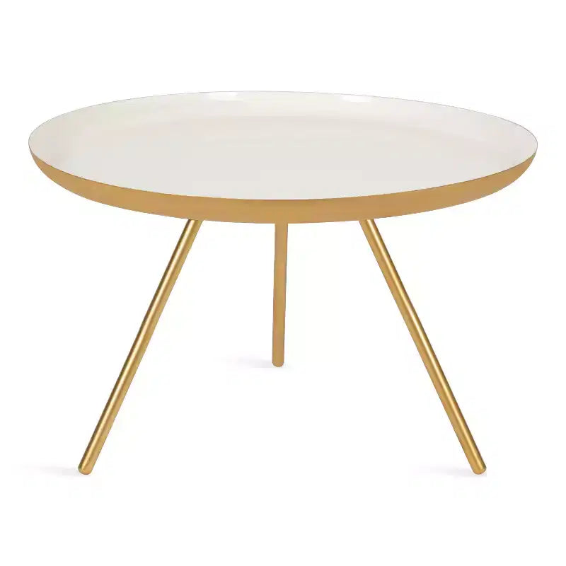 Kate and Laurel Laranya Round Metal Coffee Table